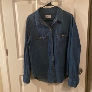 Denim button up